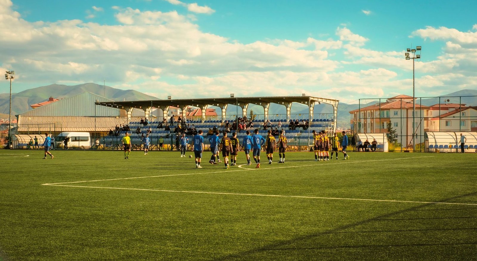 Equip esportiu durant un partit